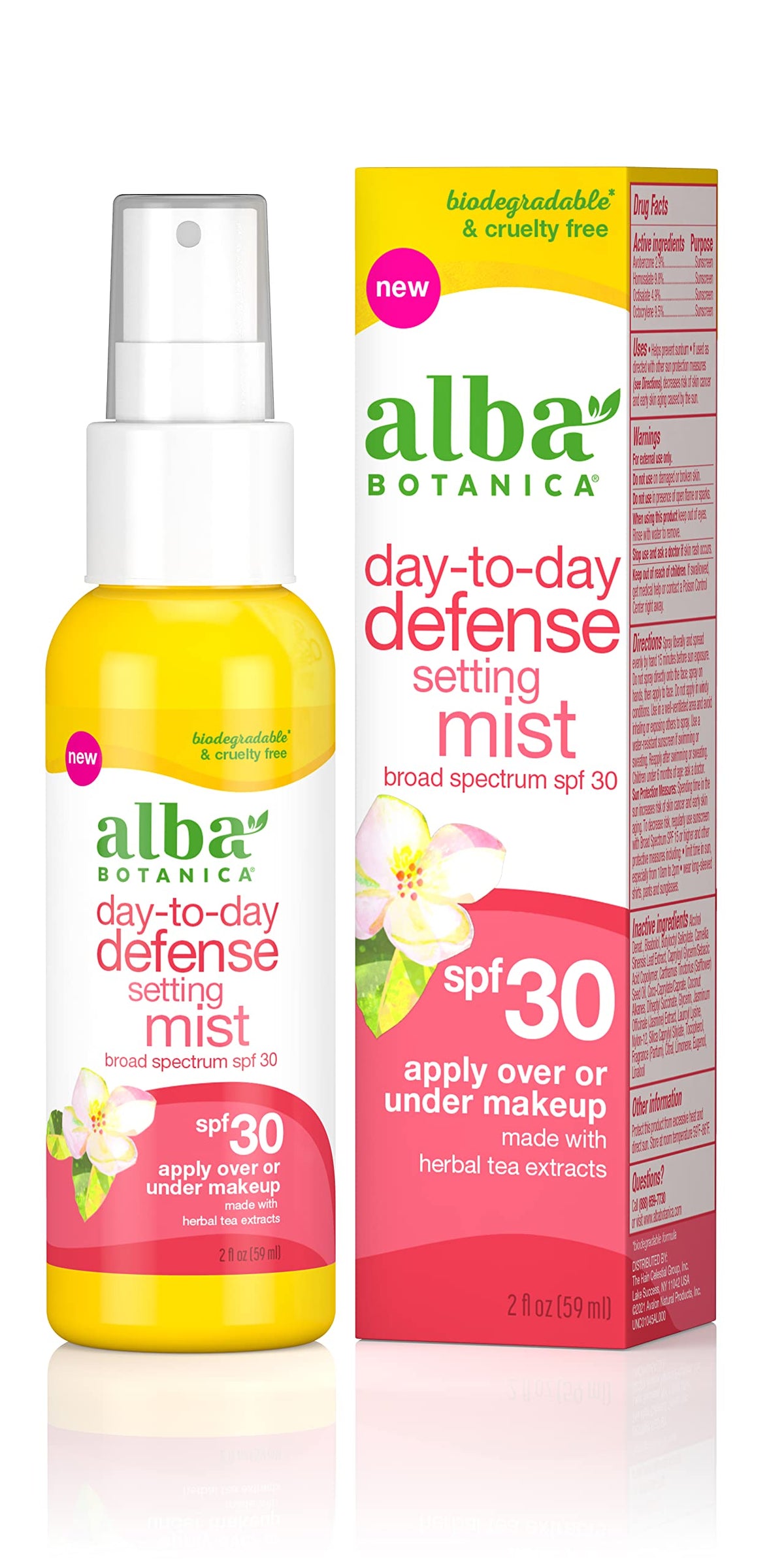 Alba Botanica Day-to-Day Defense SPF 30 Setting Mist, 2 oz