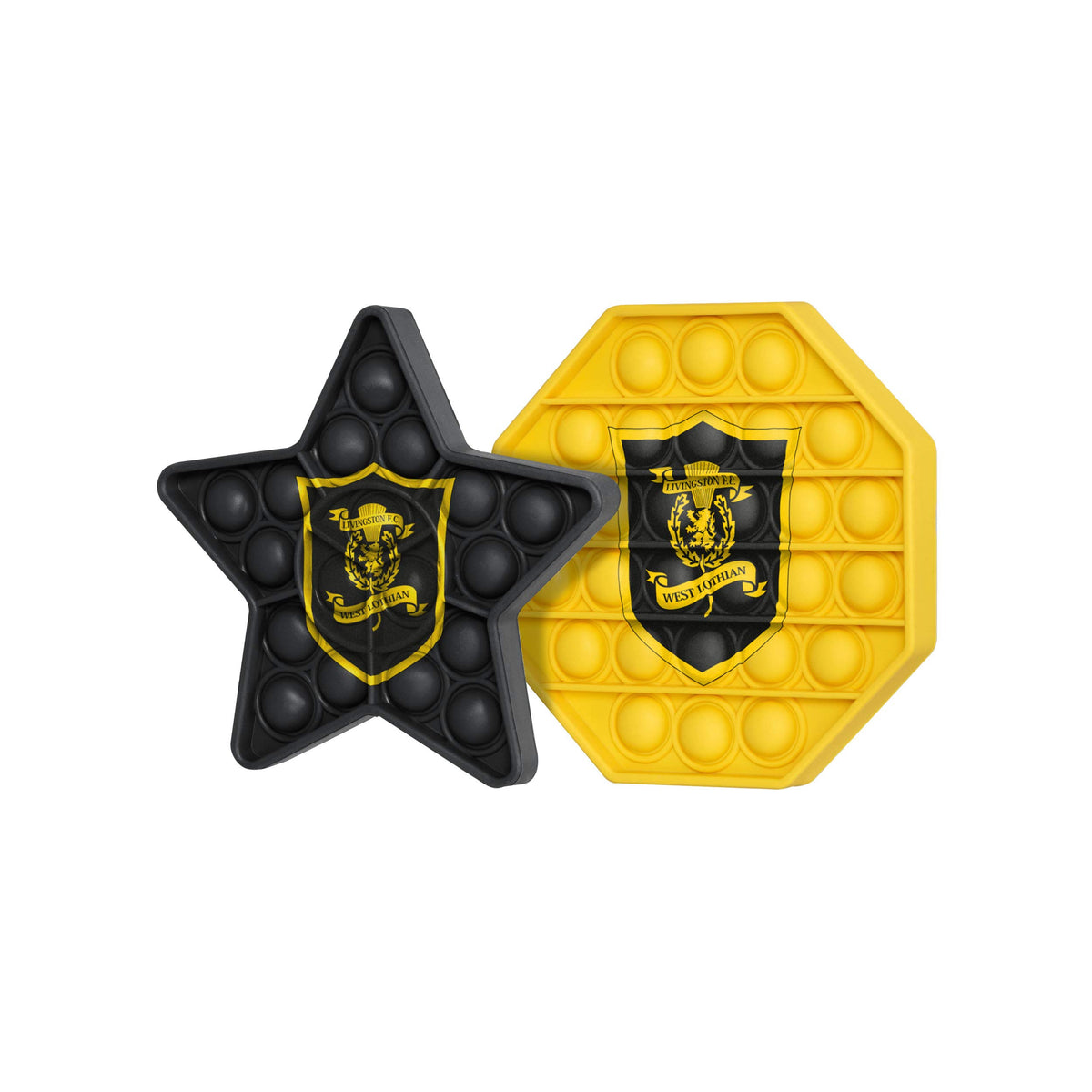 FOCO Livingston FC Football EPL League One Championship 2 Pack Hexagon & Star Push-Itz FidgetÃƒÆ’Ã†â€™Ãƒâ€ Ã¢â‚¬â„¢ÃƒÆ’Ã‚Â¢ÃƒÂ¢Ã¢â‚¬Å¡Ã‚Â¬Ãƒâ€¦Ã‚Â¡ÃƒÆ’Ã†â€™ÃƒÂ¢Ã¢â€šÂ¬Ã…Â¡ÃƒÆ’Ã¢â‚¬Å¡Ãƒâ€šÃ‚Â Push Pop Bubble Sensor Toy Craze