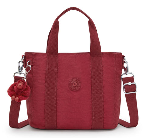 Kipling ASSENI MINI, Small tote (with removable shoulderstrap), 14 x 80 x 38 cm, Funky Red (RED)