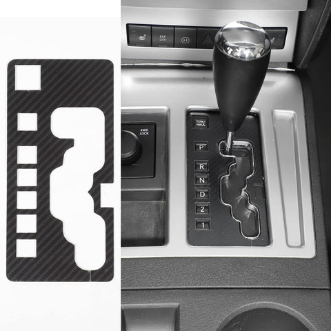 Jimen Compatible with Dodge Nitro 2007-2012, Gear Shift Panel Frame Cover Trim Interior Decoration Accessories (Carbon Fiber)