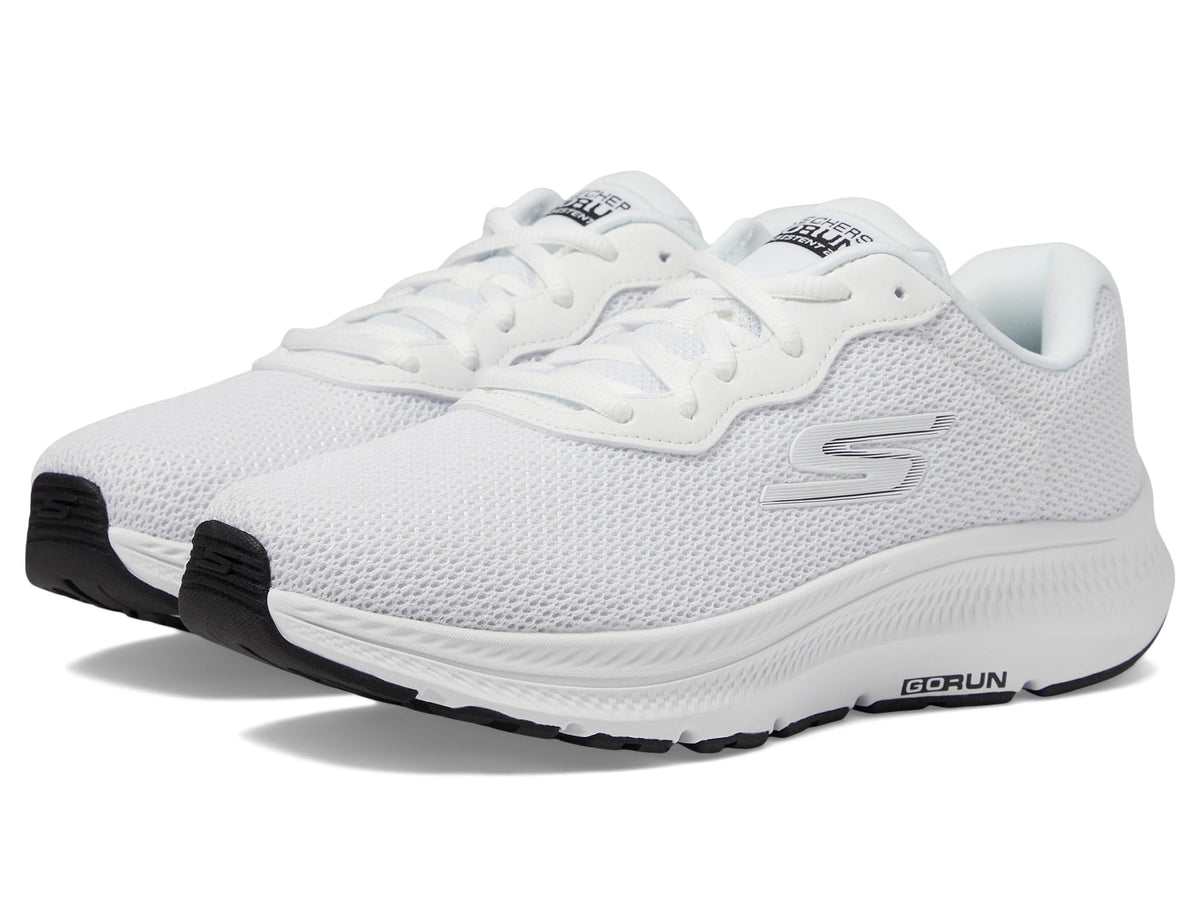 Skechers Women's Go Run Consistent 2.0 Engaged Sneaker, White/Black, 6