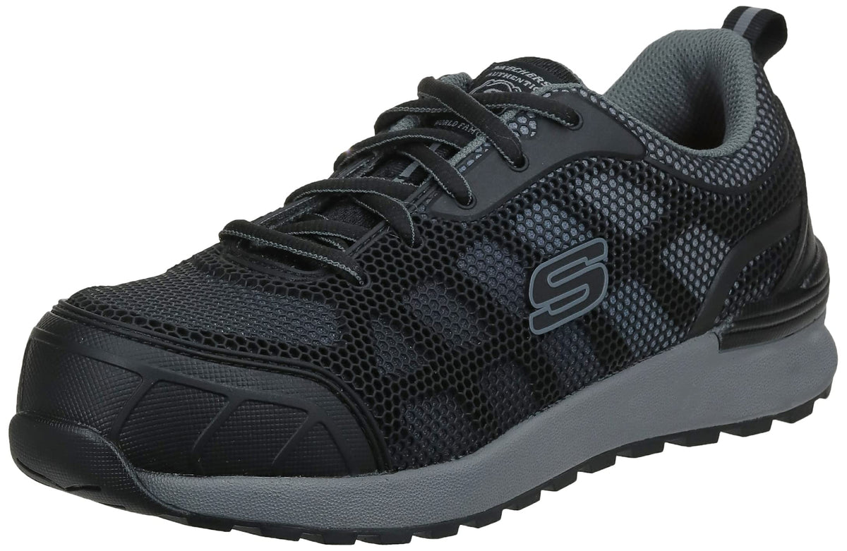 Skechers Women's Bulklin-Lyndale Industrial Shoe, Black/Grey, 8 M US