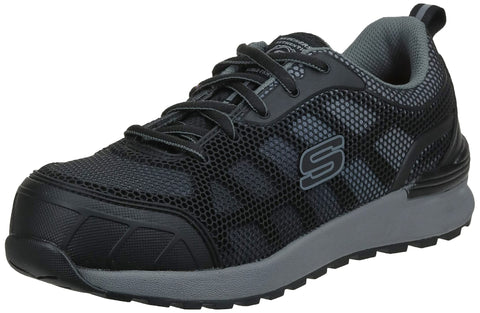 Skechers Women's Bulklin-Lyndale Industrial Shoe, Black/Grey, 8 M US