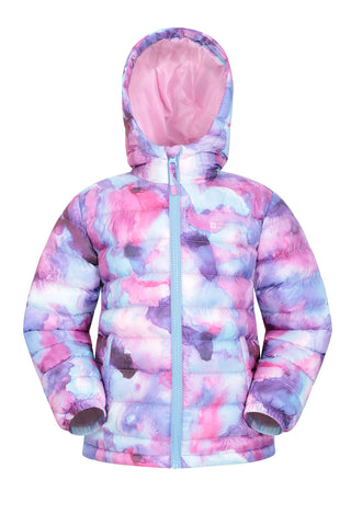 Mountain Warehouse Seasons Padded Kids Jacket - Water Resistant & Lightweight Insulated Rain Coat for Boys & Girls - Great for Autumn, Winter, School or Travelling Dark Purple 13 Years