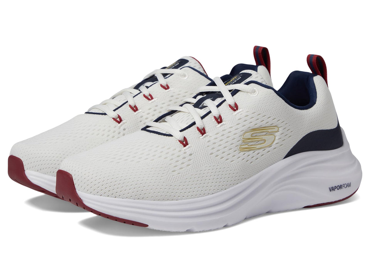Skechers Men's Vapor Foam Oxford, White/Navy/Red, 11.5
