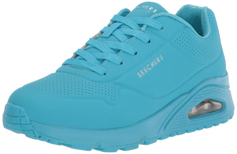 Skechers Kids Girls Street Uno Gen1-Neon Glow Sneaker, Aqua, 12.5 Little Kid