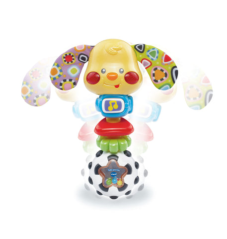 VTech 80-184722 Toby perrito Electronic Rattle with Light and Voice, Multicoloured, One Size