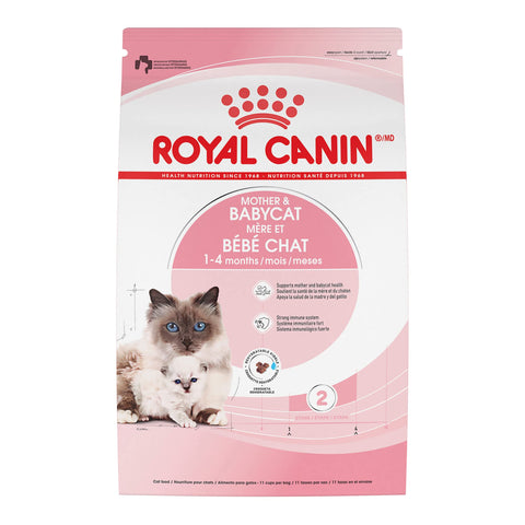 Royal Canin Feline Health Nutrition Mother & Babycat Dry Cat Food for Newborn Kittens and Pregnant or Nursing Cats, 6 lb bag