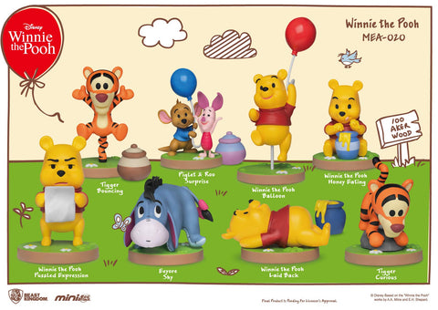 Beast Kingdom Disney's Winnie The Pooh Series 8-Piece Mini Egg Attack Action Figure Set, Multicolor