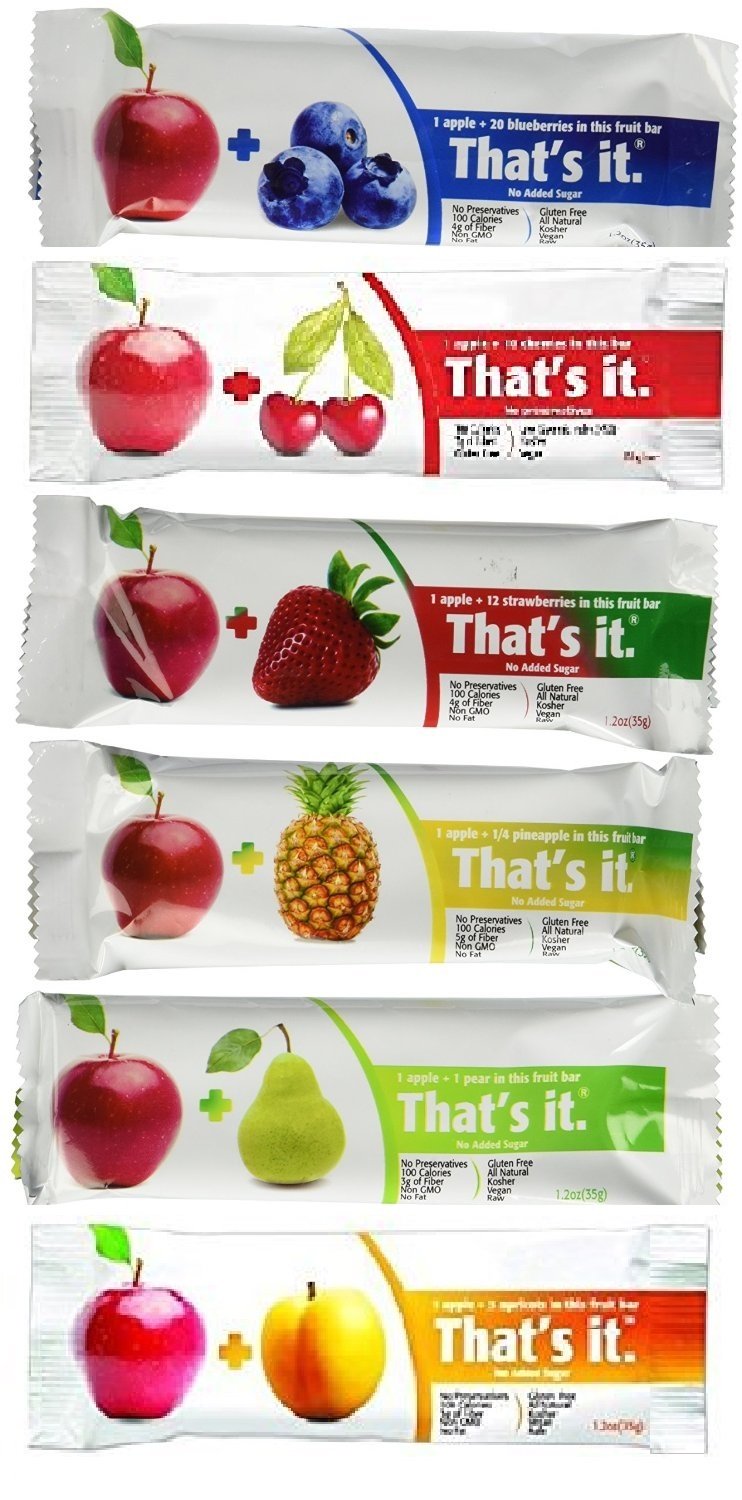 That's It Fruit Bars, 6 Flavors Variety Pack (Pack of 36)