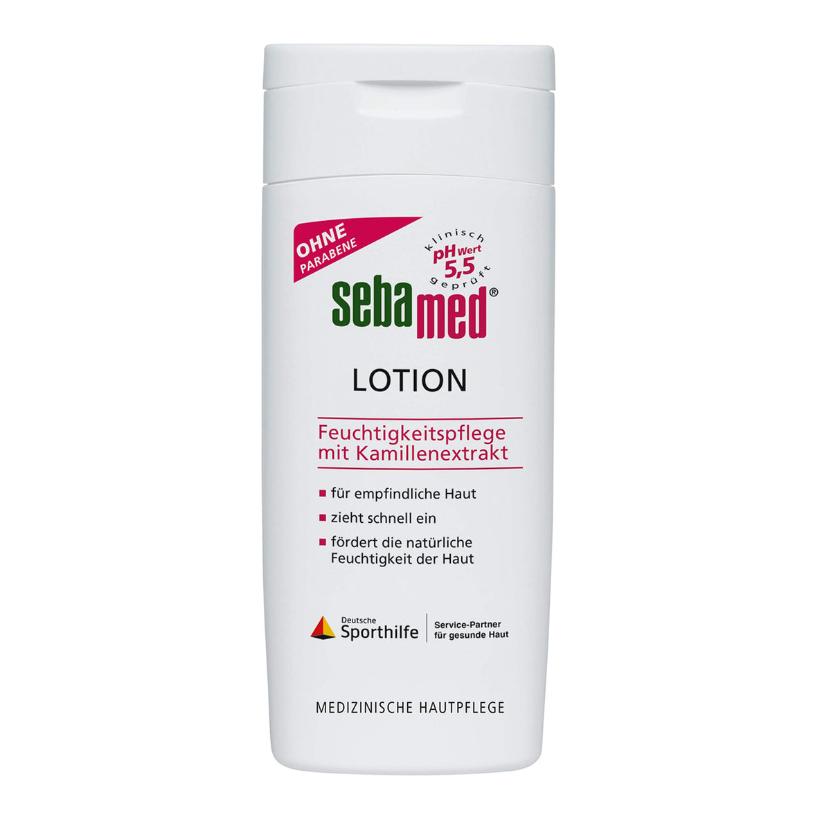 Sebamed Lotion 200 ml, promotes the natural moisture of the skin, makes it smoother and supple, gives the skin more elasticity and nourishes with chamomile extract and allantoin