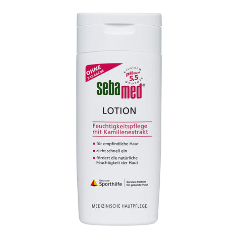 Sebamed Lotion 200 ml, promotes the natural moisture of the skin, makes it smoother and supple, gives the skin more elasticity and nourishes with chamomile extract and allantoin