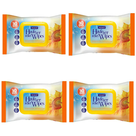 Hayfever and Allergy Relief Wipes - Nuage Hayfever Relief Wipes - Remove and Traps Pollen (4 x30 Wipes)
