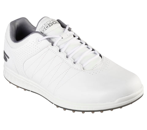 Skechers Men's Pivot Spikeless Golf Shoe, White/Gray, 8 Wide
