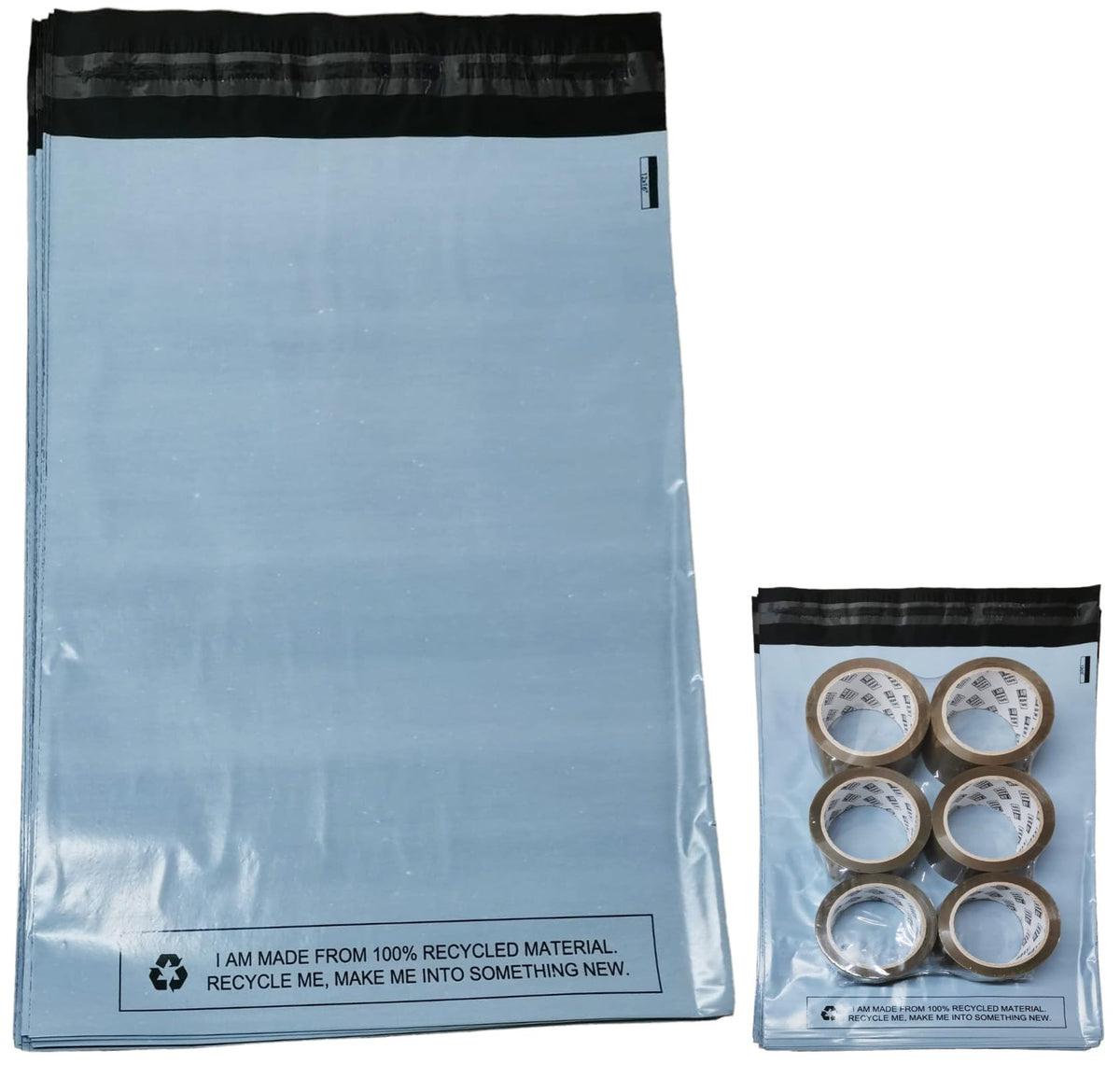 100 Grey Mailing Bags 12 x 16 inch Shipping Bags - Strong Postal Parcel Bags for Posting Clothes 100% Recyclable Postage Bags Plastic Delivery Packing Packaging Post Bags