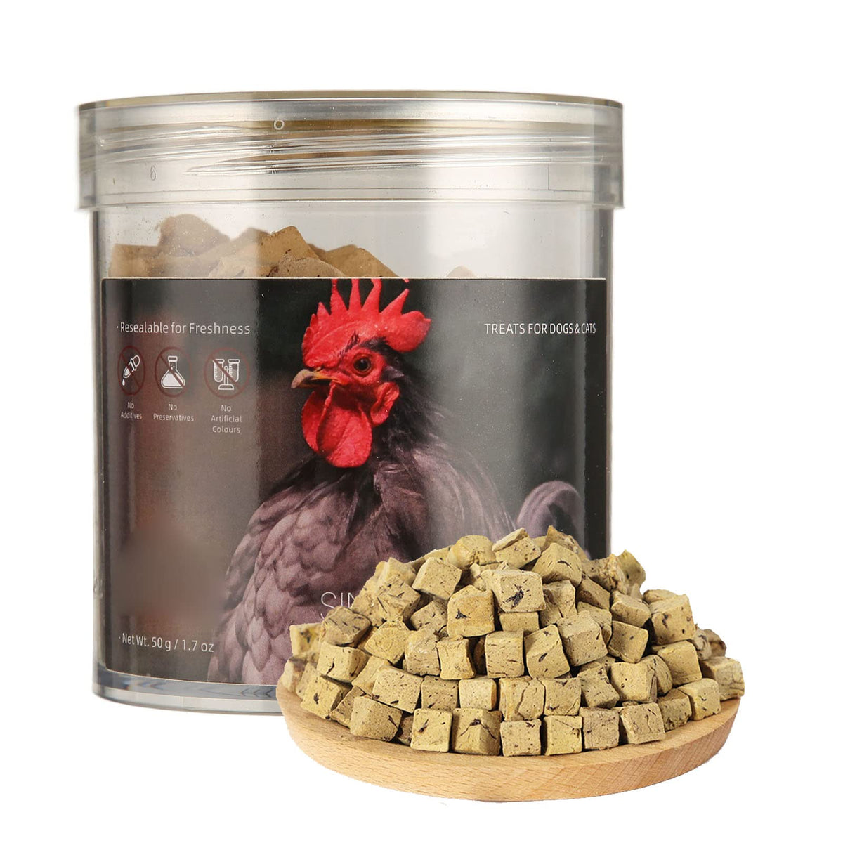 Pwshymi Freeze Dried Chicken Liver for Dogs & Cats, 50g Pet Dog Treats Dog Freeze Dried Food Real Chicken Dog Treats Dry Chicken Cat Treats Pet Supplies Dogs Food Dry