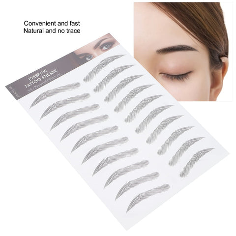 Eyebrow Sticker, Long Lasting Eyebrow Transfers Sticker Household Portable Women Eyebrow Tattoo Sticker Temporary Brow Tattoo Peel Off Grooming Shaping Eyebrow Sticker for Women and Girls(BLACK-07)