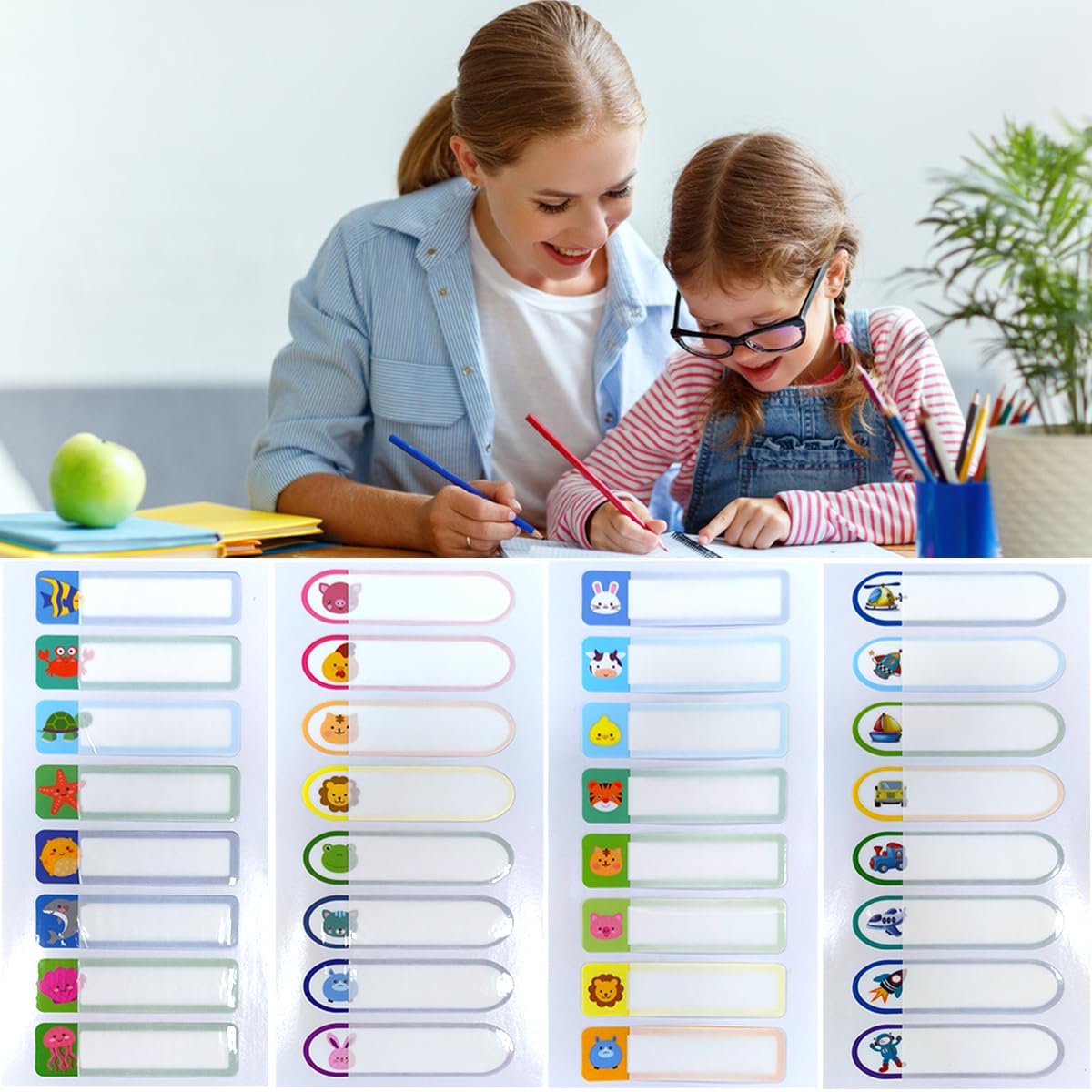 96Pcs Personalized Name Labels Back to School Label Sticker for Kids School Labels for Kids Waterproof Name Tag Stickers