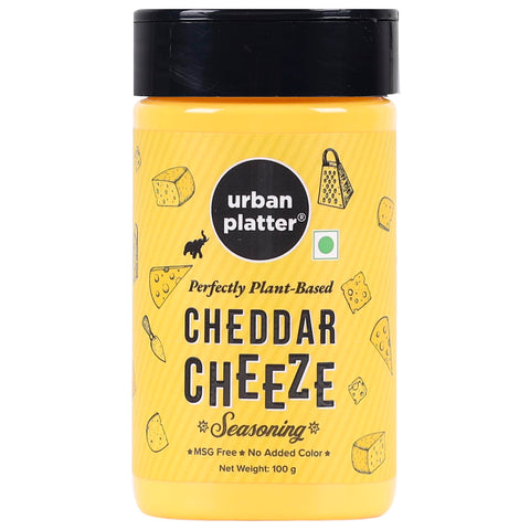 Urban Platter Cheddar Cheese Powder 100g (Perfect for Pop Corn Pasta Fries Seasoning, Dairy-Free, Vegan)