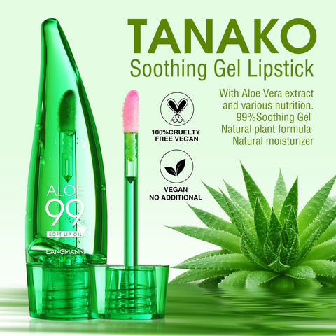 Aloe Vera Lip Oil, Magic Colour Changing Lip Gloss Long Lasting Lipgloss Set Lips Moisturizer Aloe Vera Lip Stick for Women Girls (1Pack Lip Oil)