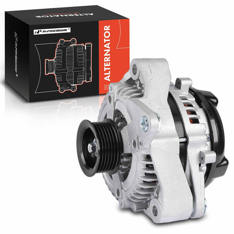 A-Premium Alternator Compatible with Toyota Land Cruiser 2003-2004 & Lexus LX470 2003-2005, 4.7L, 12V 130A 6-Groove Pulley Clockwise Replace# 27060-50330, 104210-3460