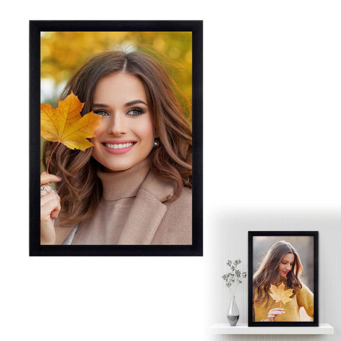 Miayical Natural Wood Photo Frame, A4 Size (21 x 29.7 cm) Photo Holder, Puzzle Photo Frame, Suitable for Living Room, Bedroom, Office, Modern Picture Frame for Walls and Tables