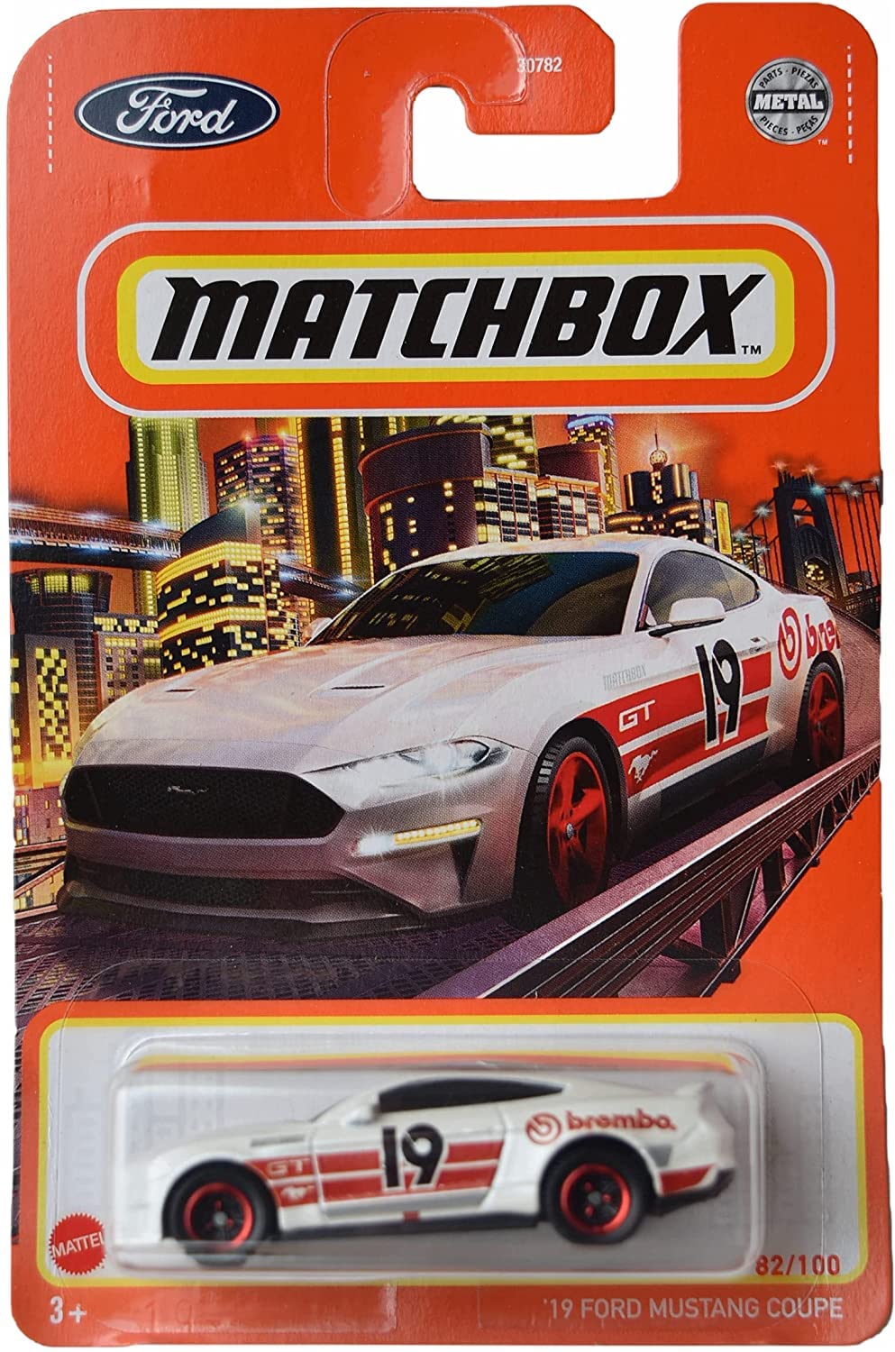 Matchbox '19 Ford Mustang Coupe, [White] 82/100