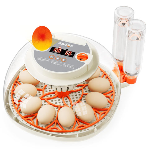 Apdoe 12 Egg Incubator, Incubators for Hatching Eggs, Automatic Egg Turner with Temperature Control, Egg Candler, Auto Water Replenishment, Poultry Incubator for Hatching Chicken Quail Duck Parrot
