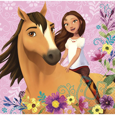 Unique Spirit Riding Free Beverage Paper Napkins - 5" x 5", 16 Pcs
