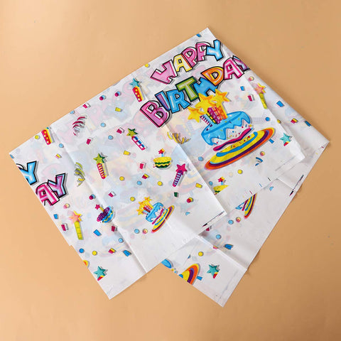 PRETYZOOM Plastic Table Cloths Plastic tablecloths Plastic Table Covers Plastic Picnic Table Kid Picnic Table Tablecloth Disposable Birthday Party Supplies Child Dining Table