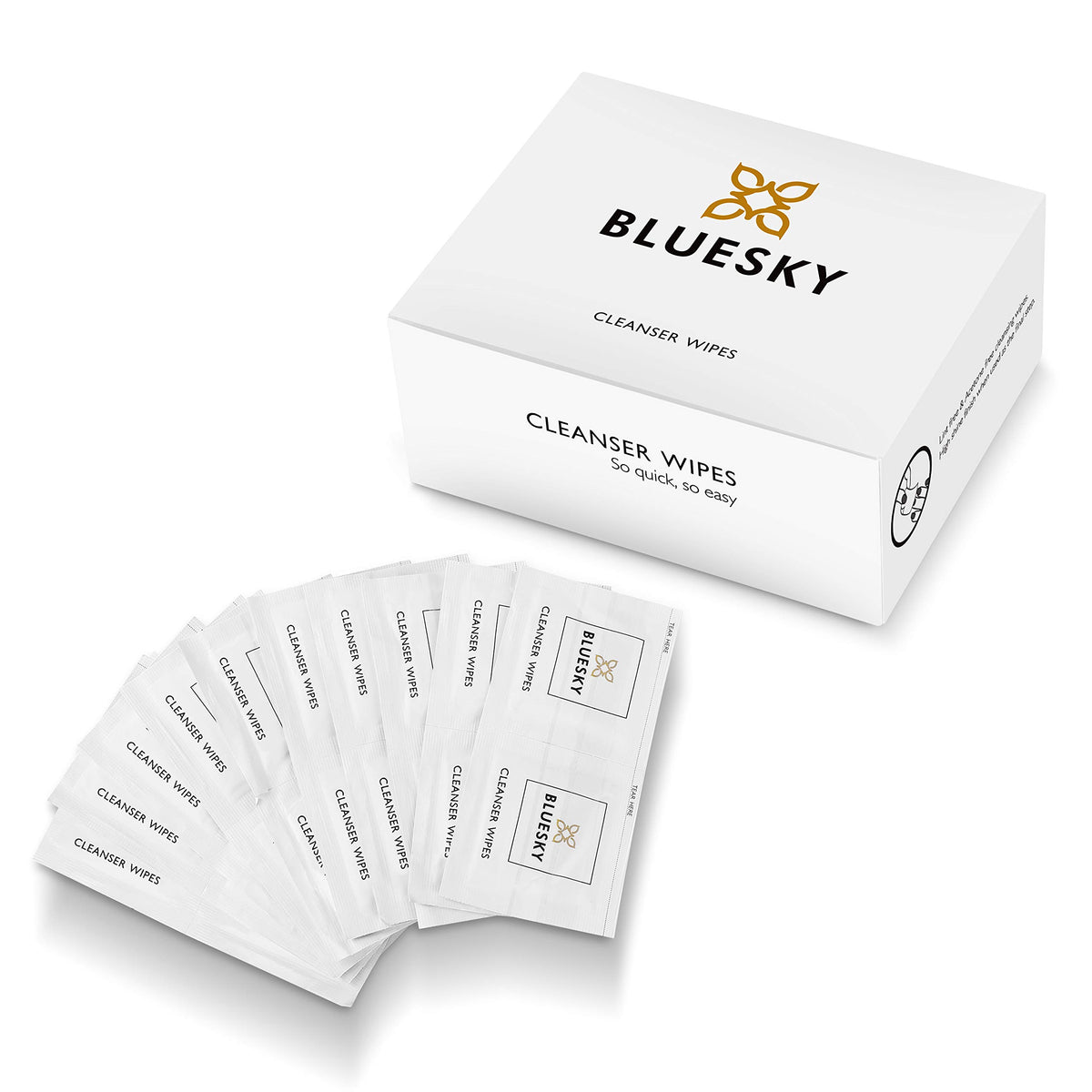 Bluesky 200 Cleanser Wipes for Gel Polish Nail Prep & Sticky Residue Remover, Removes Tacky Layer of UV LED Gel Nails