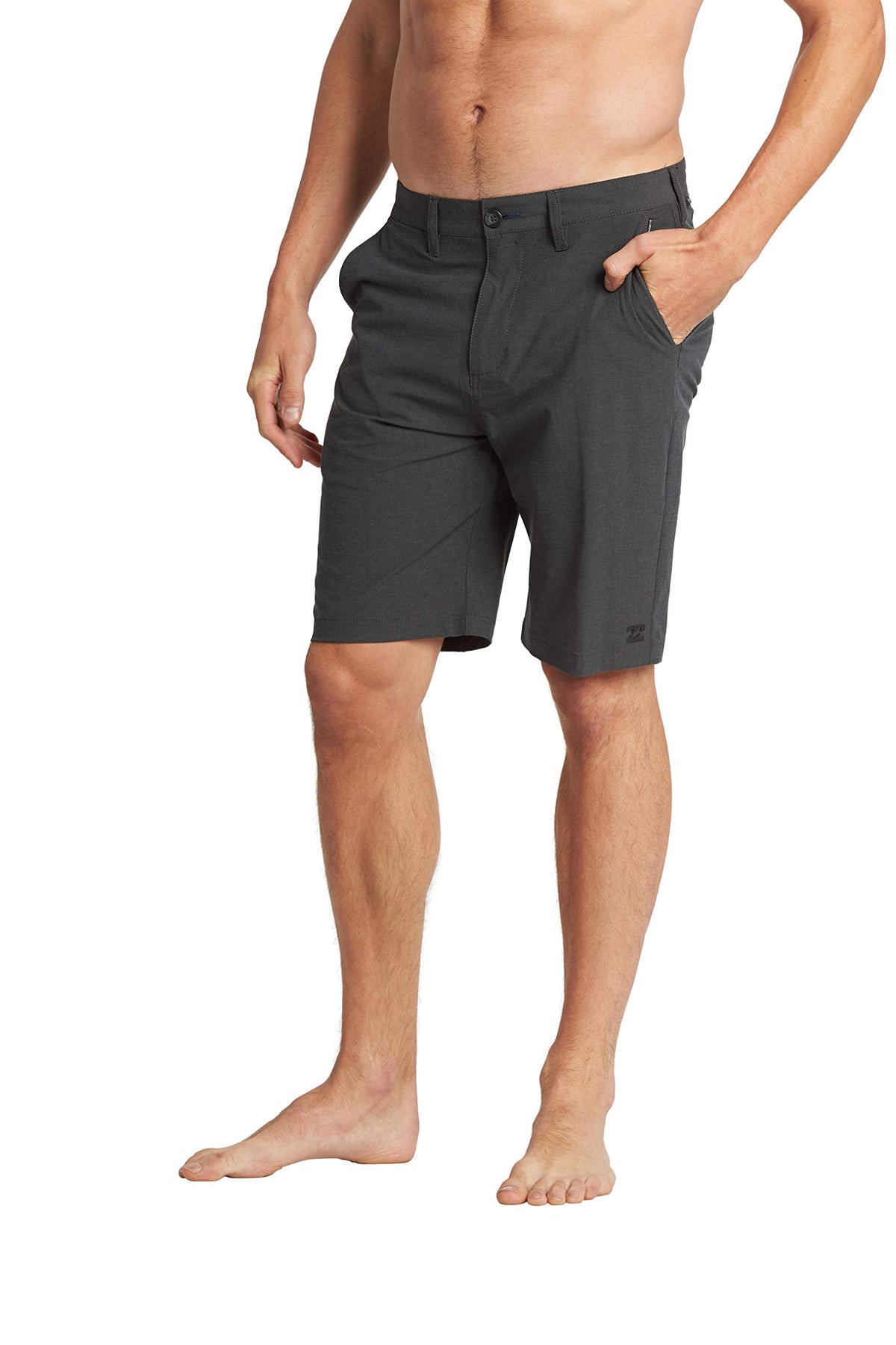 Billabong Men's Classic 4-Way Stretch Quick Dry Hybrid Short, 21 Inch Outseam, Asphalt, 30