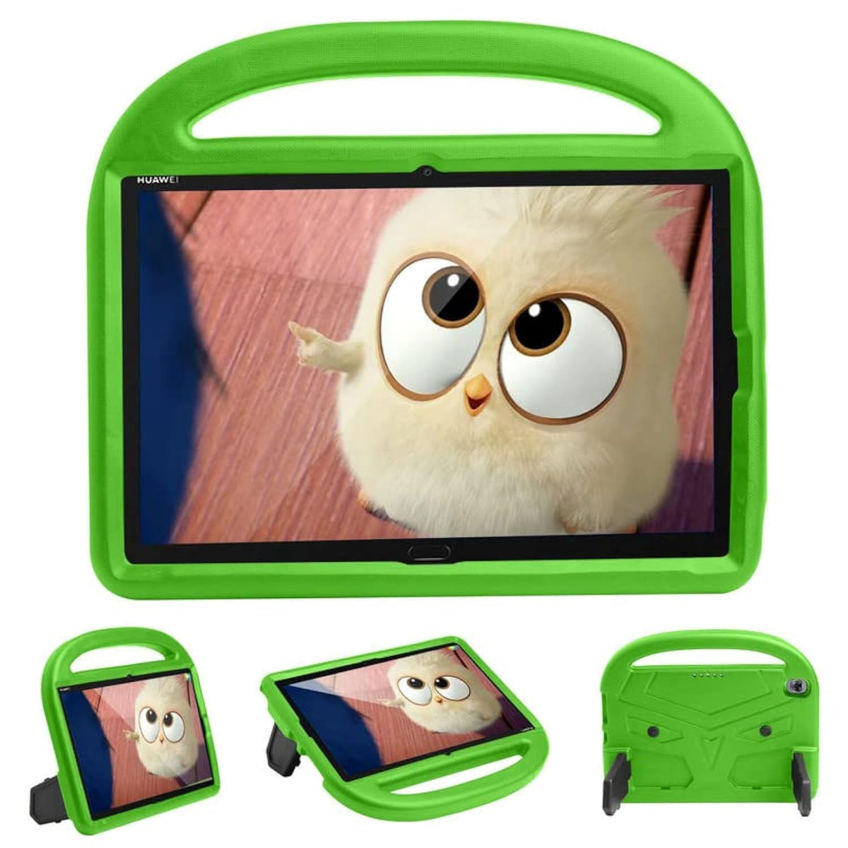 Tablet Case For Huawei MediaPad M5/M6 10.8-inch, Kids Friendly, Handle with Stand, Safe EVA Foam Cover, Lightweight, Shockproof Protective Cover, Green
