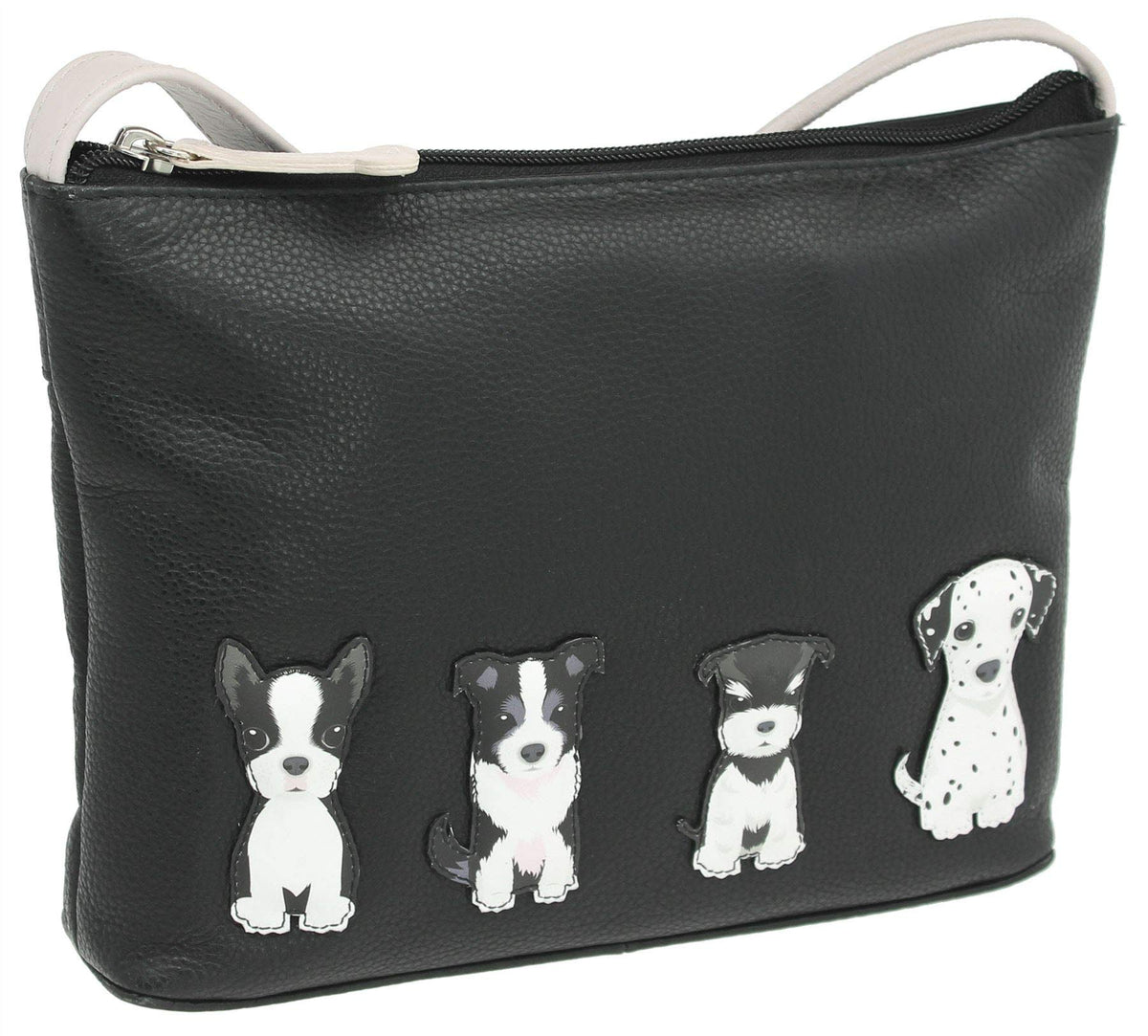 Mala Leather Best Friends Collection Leather Shoulder/Cross Body Bag 7216_65 Black