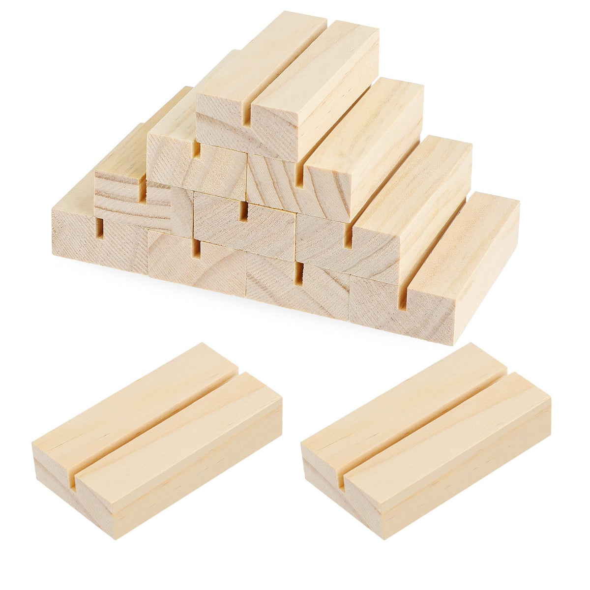 10PCS Wood Place Card Holder Photo Holders for Tables Number Stands Picture Holder Sign Name Business Card Holders Stands for Wedding Retail Shop Parties Restaurants Anniversaries Decoration Events