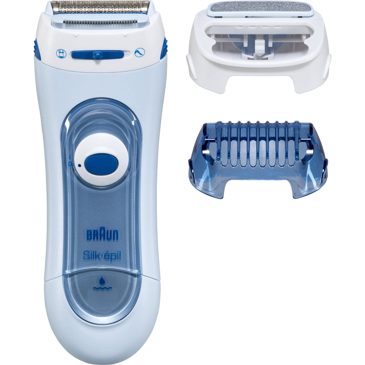 Braun Silk-Ã©pil 5 Lady Shaver, 3-in-1 Electric Shaver, Trimmer and Exfoliation System, Wet & Dry, 5-160, Blue