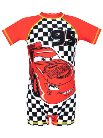 Disney Cars Swimsuit | Boys Bathing Suit | Cars Swimsuit for Boys | Orange 3T