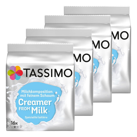 Tassimo Milk Creamer, Pack of 4, 4 x 16 T-Discs