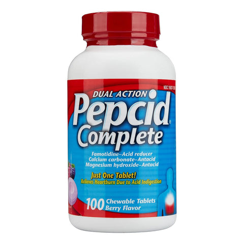 Pepcid Complete Berry Flavor - 100 Chewable Tablets (50ct x2 bottles)