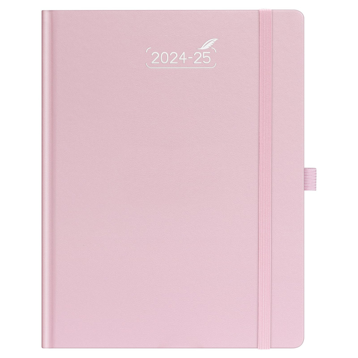 BEZEND Planner 2024-2025, Large Size 8.5" x 11" Weekly Notebook Academic Calender-120 GSM Thick Paper-12 Months (July 24 - June 25) Daily Weekly and Monthly with Tabs, Inner Pocket, Hard Cover (Pink)