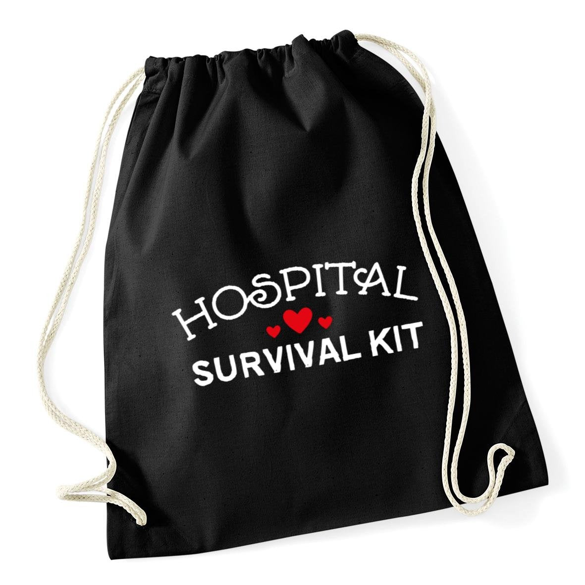 Hippowarehouse Hospital survival Drawstring Cotton School Gym Kid Bag Sack 37cm x 46cm, 12 litres
