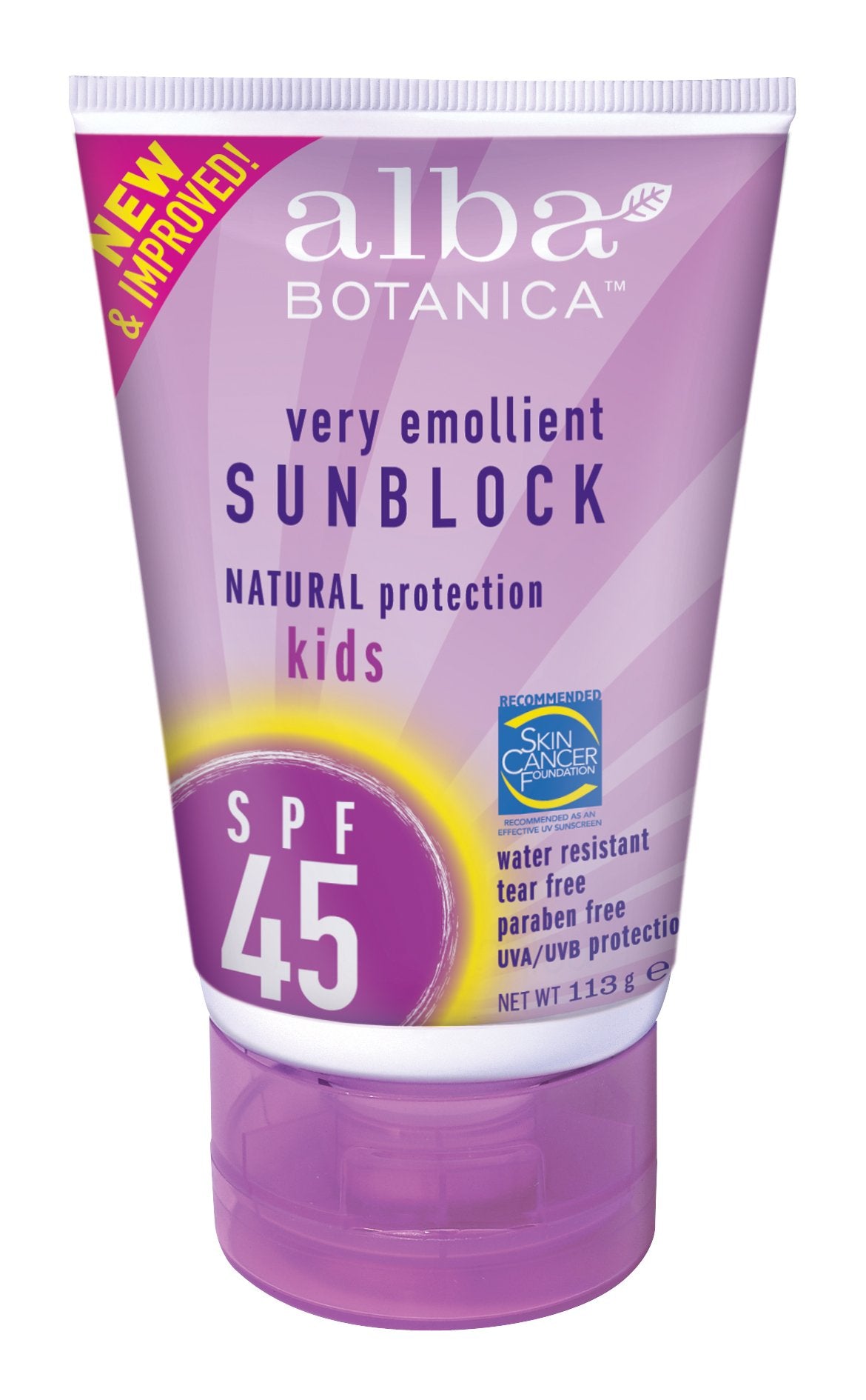 Alba Kids Sunblock SPF 45, 4-Ounce Tubes (Pack of 2)