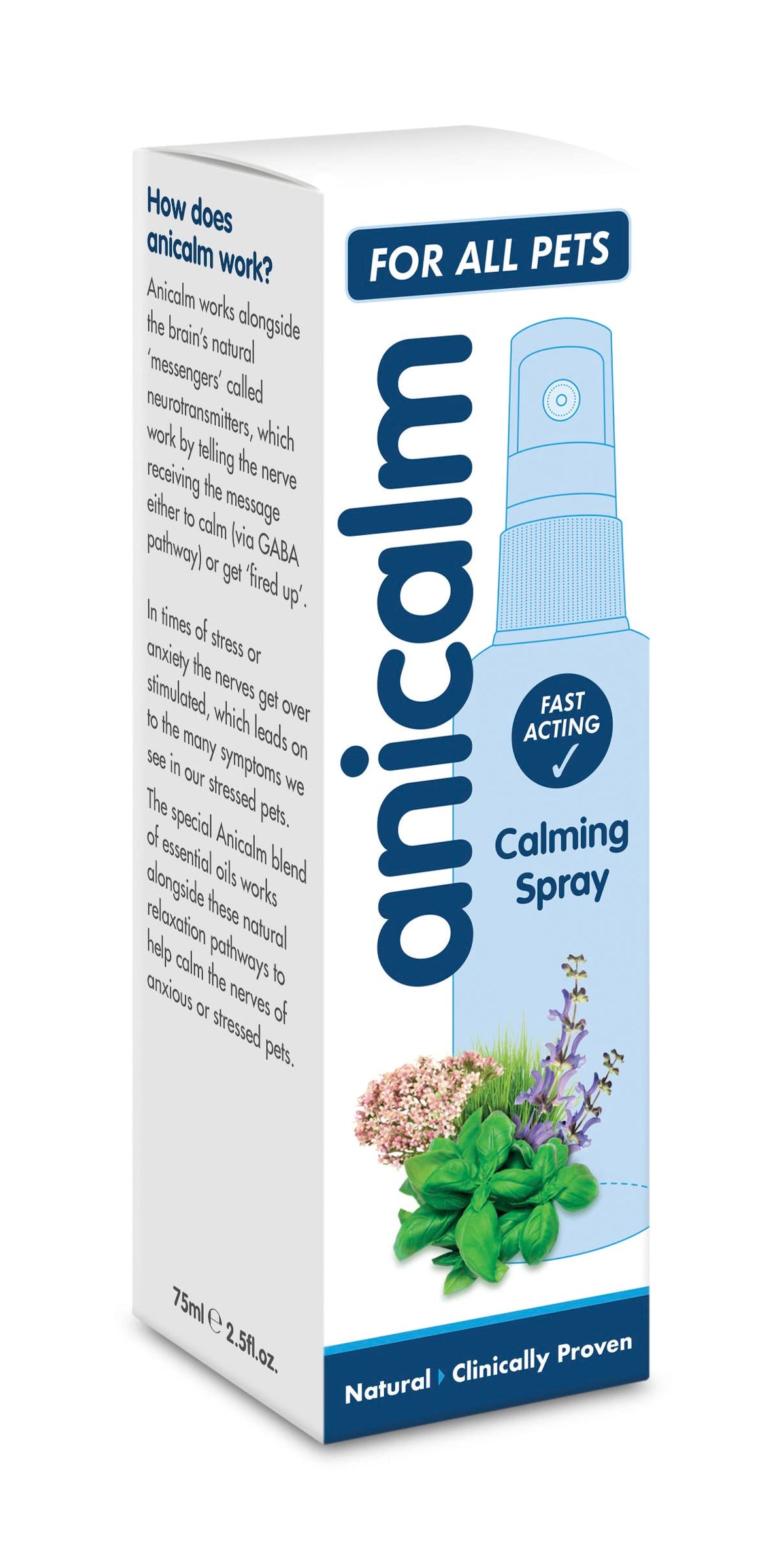 Anicalm 75ml Natural calming spray for all pets