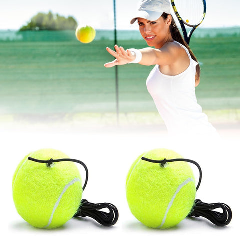 MFCGHXR 2 PCS Tennis Trainer Rebound Balls Tennis Training Equipment with Rope, Tennis Training Ball and Tennis Trainer Replacement Ball, For Adult Solo Training Kids Player Beginner