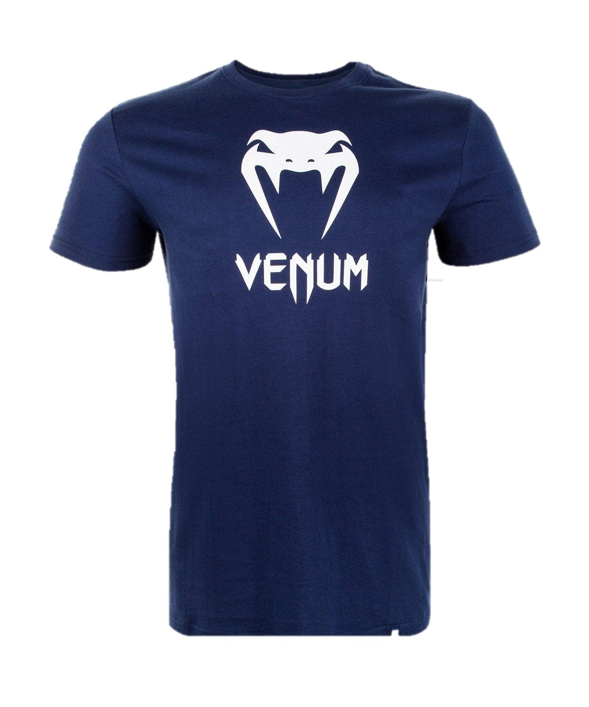 Venum Mens Classic T-Shirt Regular Fit Short Sleeve Navy Blue M