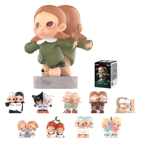 POP MART Zsiga Twins Series Blind Box Figures, Random Design Mystery Toys for Modern Home Decorations Indoor, Collectible Toy Set for Desk Accessories, Single Box