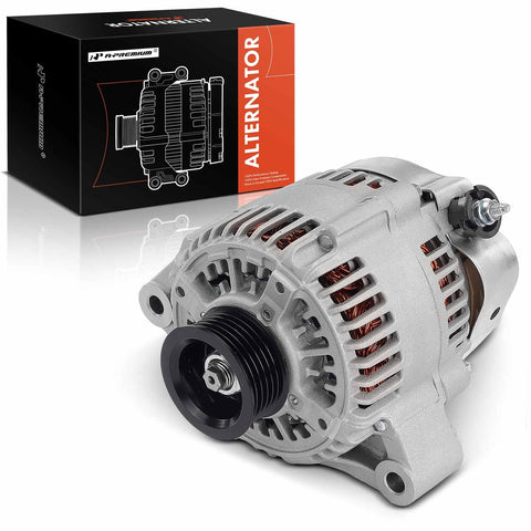 A-Premium Alternator Compatible with Toyota Land Cruiser & Lexus LX470, 1998-1999, 4.7L, 12V 80A 6-Groove Pulley Clockwise, Replace# 102211-1370, 27060-50250