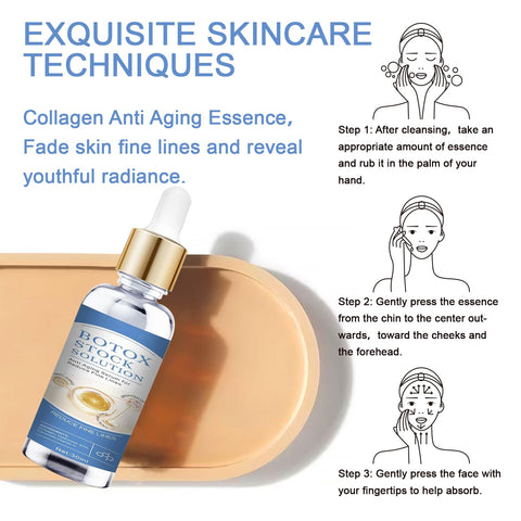 Botox Face Serum,Botox Stock Solution Facial Serum,Botox in A Bottle,Rich in Vitamin C & E,Anti-aging,Smooth Wrinkles (2PCS)