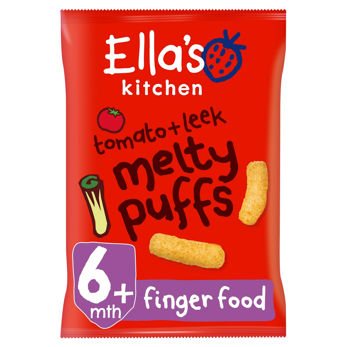 Ellas Kitchen Organic Tomato & Leek Melty Puffs (4 x 20g)