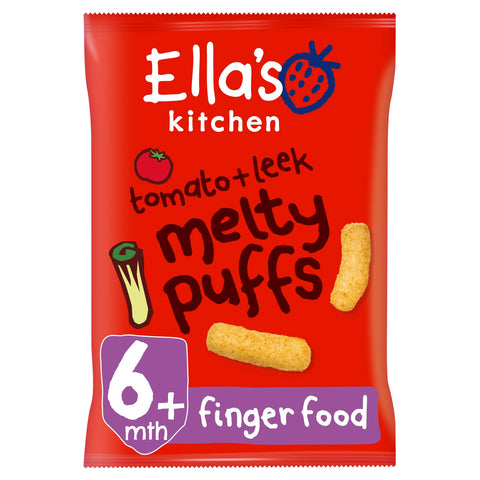 Ellas Kitchen Organic Tomato & Leek Melty Puffs (4 x 20g)